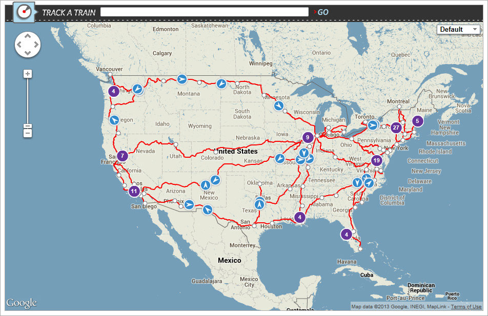 Amtrak Now Provides RealTime Train Tracking Map For Entire Country