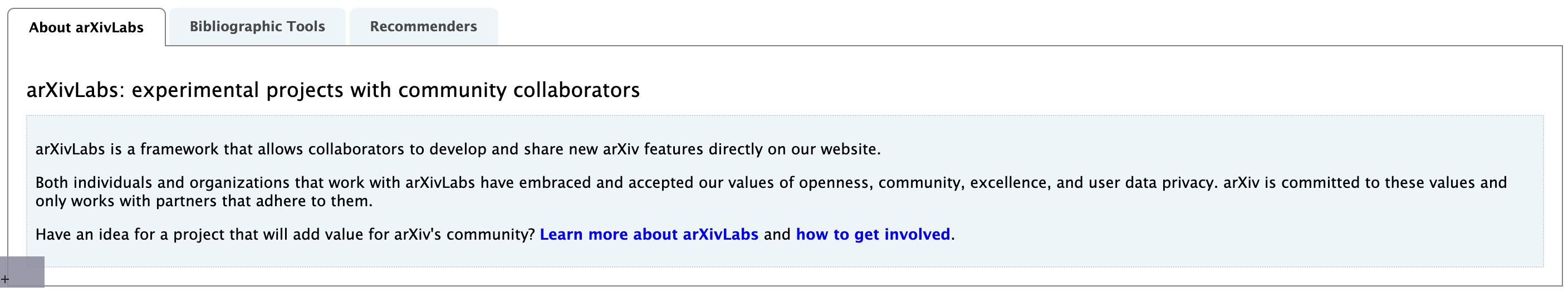 arXiv Labs Launches | LJ infoDOCKET