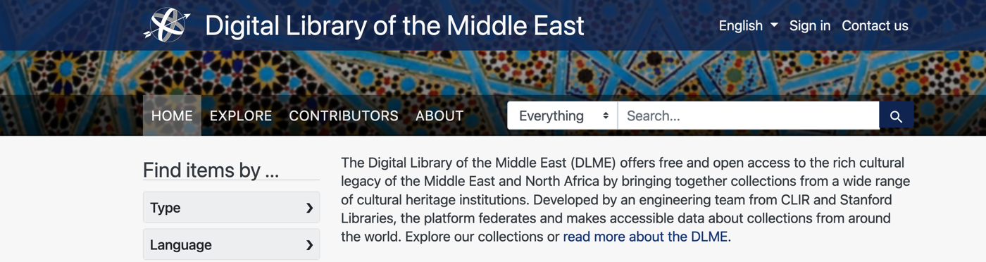 Major Upgrades Made To Digital Library Of The Middle East Dlme Lj Infodocket