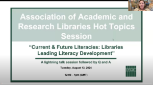 Now Available: “Proceedings of IFLA ARL ‘Hot Topics’ Webinar: ‘Current & Future Literacies: Libraries Leading Literacy Development'”