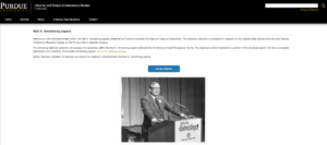 Digital Collections: Purdue University Archives and Special Collections Announces Digitization of Neil Armstrong’s Paper Speeches