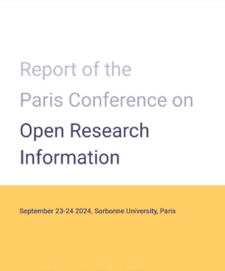 Now Available: Report of the Paris Conference on Open Research Information