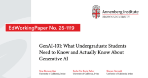 Research Article (preprint): “GenAI-101: What Undergraduate Students Need to Know and Actually Know About Generative AI”